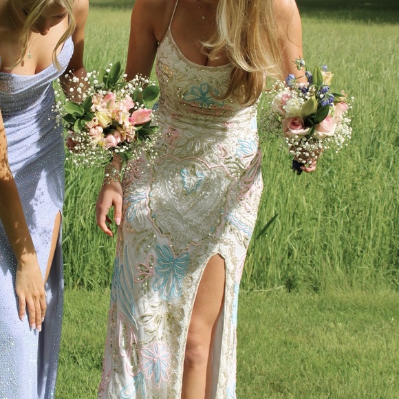 Floral Embroidered White Dress